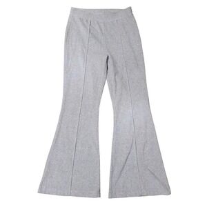 Aerie Women Heather Grey Ribbed High Waisted Flare Lounge Pants‎ Size M Regular